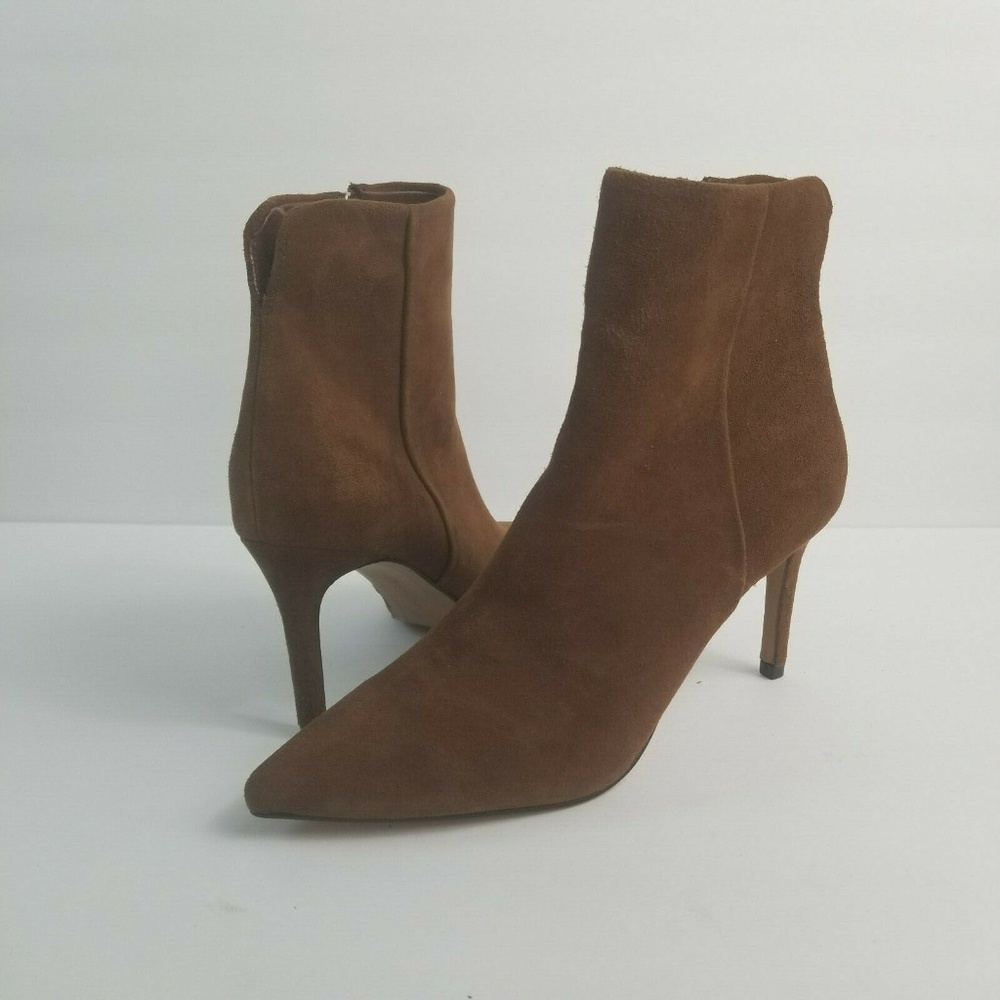 Steven By Steven Madden Leila Brown Suede Booties - Picture 3 of 8
